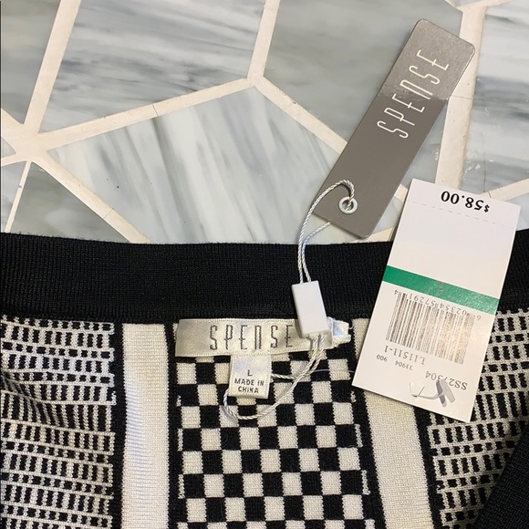 Spense Heavy Knit Checkered Skirt - Picture 4 of 4